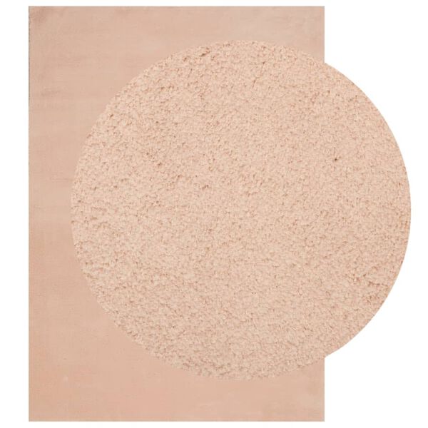 vidaXL Teppe HUARTE kort luv mykt og vaskbart blush 240x340 cm