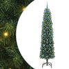 vidaXL Kunstig juletre med 300 LED gr&oslash;nn 210 cm PVC og st&aring;l og plast
