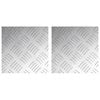 vidaXL Trinn 2 stk. 20 x 20 cm s&oslash;lv Aluminium Torget