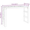 vidaXL Konsollbord 110x35x75 cm heltre teak
