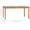 vidaXL Utendørs spisebord 160x80x77 cm heltre teak