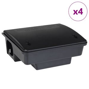 vidaXL Musefeller 4 stk svart 23x19x9,5 cm