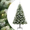 vidaXL Kunstig Hengslet Juletre med Flocket Sn&oslash; 300 LED-lys Varmhvit