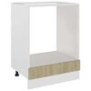 vidaXL Ovnskap "Riga" sonoma eik 60x46x81,5 cm konstruert tre