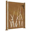 vidaXL Hageport 100x150 cm cortenst&aring;l gressdesign
