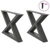 vidaXL Salongbordben 2 stk antrasitt 60 x (30-31,3) cm st&aring;l