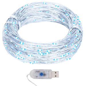 vidaXL Eventyrlysslynger 40m 400 LED kaldhvitt 8 funksjoner