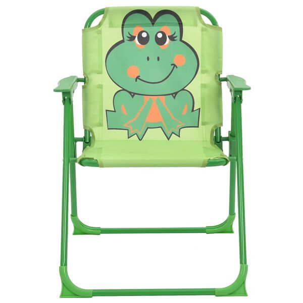 vidaXL Hagegruppe til barn med parasoll 3 deler gr&oslash;nn