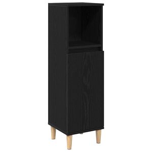 vidaXL Baderomskap Svart Eik 30 x 30 x 100 cm Konstruert tre