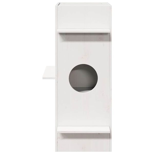 vidaXL Kattehus hvit 43x43x90 cm heltre furu