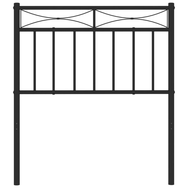 vidaXL Sengegavl i metall svart 75 cm