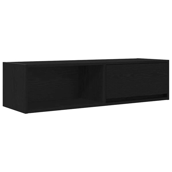 vidaXL TV-benk svart eik 100x31x25,5 cm konstruert tre