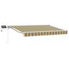 vidaXL Manuell markiseramme med LEDs Gr&oslash;nn, Gul, Hvit 3,5 x 2,5 m