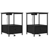 vidaXL Nattbordskap 2 stk. Svart Eik 42 x 41 x 56 cm Konstruert tre