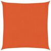 vidaXL Solseil 160 g/m&sup2; oransje 3x3 m HDPE