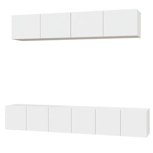 vidaXL TV-skapsett 5 deler hvit konstruert tre