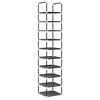 vidaXL Skostativ 10-lags svart 33x33x174 cm ikke-vevd stoff