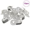 vidaXL Klesskapstangbeslag 12 stk. Hvit sink 40 x 18 x 10 mm Jern