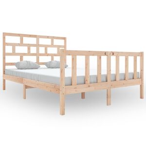 vidaXL Sengeramme heltre furu 120x200 cm