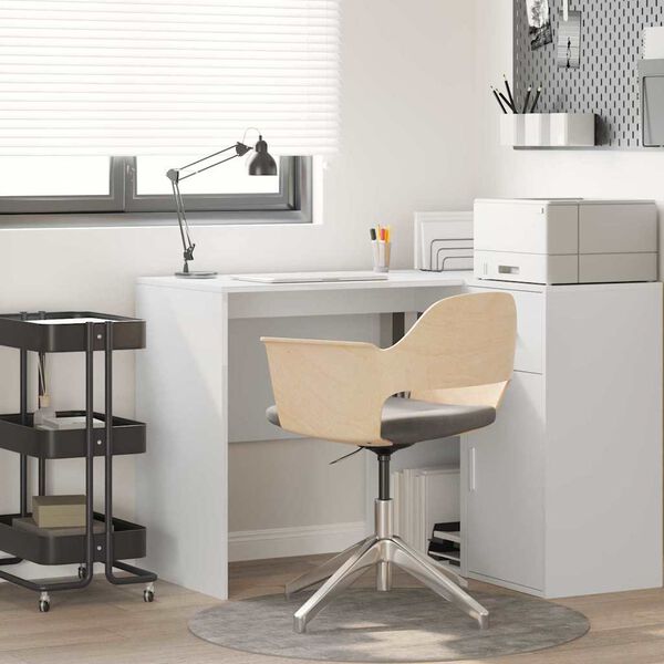 vidaXL Skrivebord med hylle Hvit 102 x 50 x 75 cm Konstruert tre