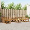 vidaXL Utend&oslash;rs sofa-sett 11 pcs Naturlig Solid akasietre