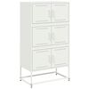 vidaXL Skjenk hvit 68,5x38,5x123,5 cm st&aring;l