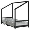 vidaXL Barnesengeramme svart 90x190 cm heltre furu