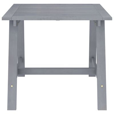 vidaXL Utendørs spisebord grå 88x88x74 cm heltre akasie
