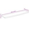 vidaXL Bordplate naturlig kant 180x40x3,8 cm grovt heltre mangotre