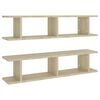 vidaXL Vegghyller 2 stk sonoma eik 90x18x20 cm konstruert tre