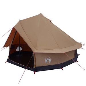 vidaXL Familietelt Brun 8 personer Syntetisk bomull