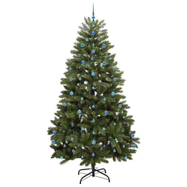 vidaXL Kunstig juletre med 300 LED gr&oslash;nn 270 cm PVC og metall