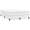 vidaXL Boxspring-sengeramme hvit 135x190 cm Double kunstskinn