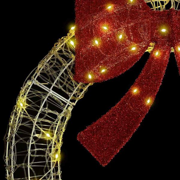 vidaXL Krans med 60 LED Varmhvit 75 cm Akryl