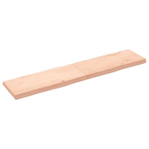 vidaXL Bordplate 180x40x(2-6) cm ubehandlet heltre eik naturlig kant
