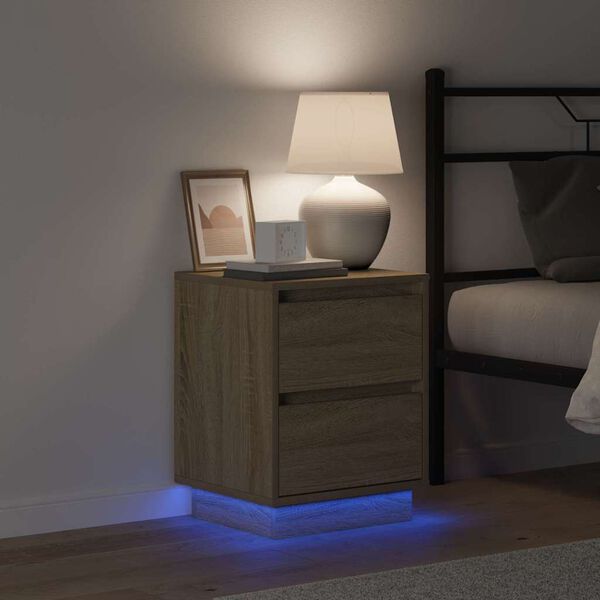 vidaXL Nattbordskap Sonoma eik 39 x 34,5 x 50 cm Konstruert tre