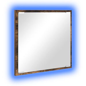 vidaXL LED Badevindu R&oslash;kt eik 40 x 37 x 8.5 cm Konstruert tre
