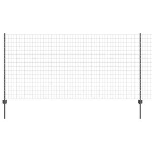 vidaXL Euro gjerdet med stolpe 10 x 1,2 m PVC-belagt st&aring;l Gr&aring; Mesh