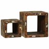 vidaXL TV Enheter 2 pcs Flerfarget 36 x 30 x 36 cm Massiv Reclaim Tre