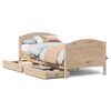 vidaXL Sengeramme uten madrass 75x190 cm heltre furu