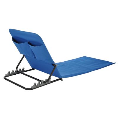 HI Sammenleggbar strandmatte med ryggstøtte PVC blå