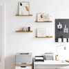 vidaXL Vegghylle med hylle 4 pcs Beige 40 x 9 x 3 cm Konstruert tre