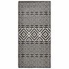 vidaXL Utend&oslash;rs flatvevd teppe 80x150 cm svart striper