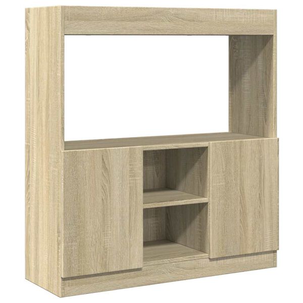 vidaXL Highboard sonoma eik 92x33x100 cm konstruert tre