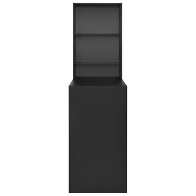 vidaXL Barbord med skap 115x59x200 cm svart