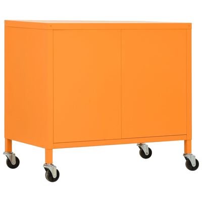 vidaXL Oppbevaringsskap oransje 60x35x56 cm stål