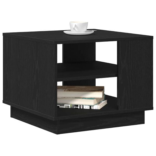 vidaXL Kaffebord Svart Eik 55 x 55 x 42 cm Konstruert tre