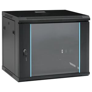 vidaXL Nettverksskap 9U veggmontert 19" IP20 600x450x510 mm
