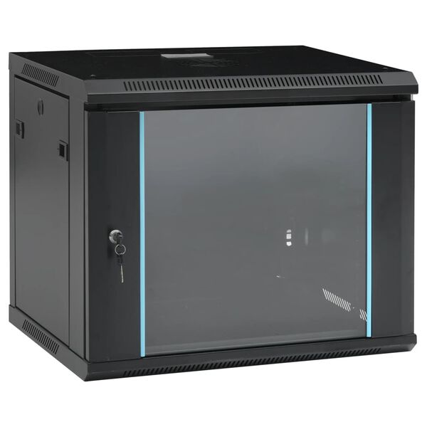 vidaXL Nettverksskap 9U veggmontert 19" IP20 600x450x510 mm