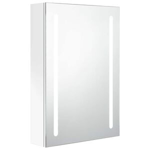 vidaXL LED-speilskap til bad blank hvit 50x13x70 cm